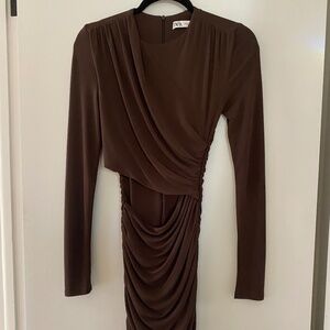 Zara Long Sleeve Bodycon Mini Dress